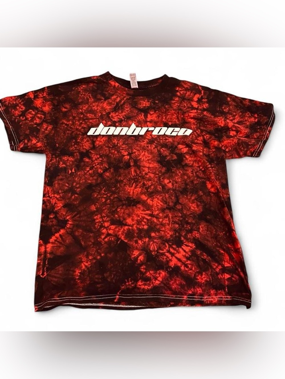 Don Broco Red Black Tie-Dye Logo Tee